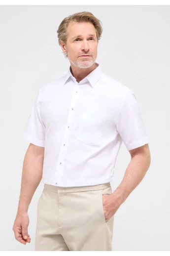 Eterna férfi MODERN FIT, rövid ujjú Natté vasalásmentes ing Kent gallérral