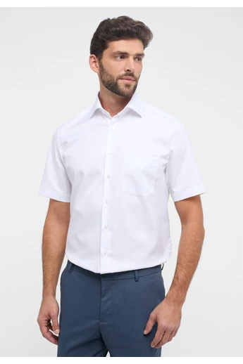 Eterna COVER SHIRT, férfi Modern fit, enyhén karcsúsított rövid ujjú ing, klasszikus kent gallérral, vasalásmentes