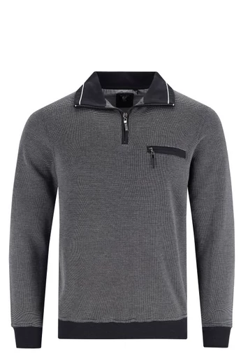 Hajo férfi hosszú ujjú, galléros pulóver