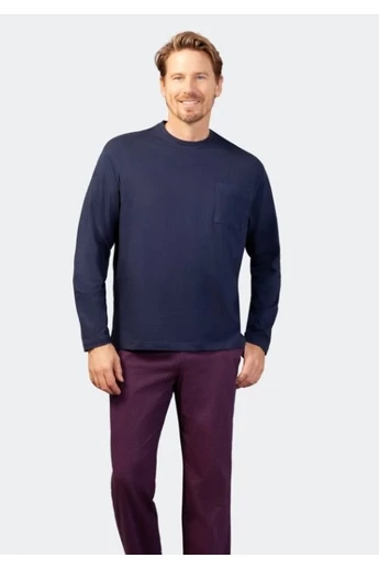 Hajo hosszú ujjú férfi pizsama, 100% prémium pamut