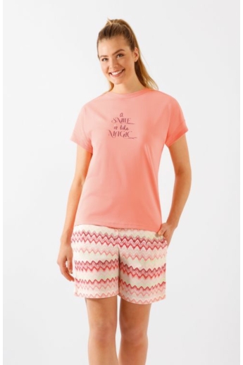 női rövid ujjú, rövid nadrágos Klíma-Komfort pizsama