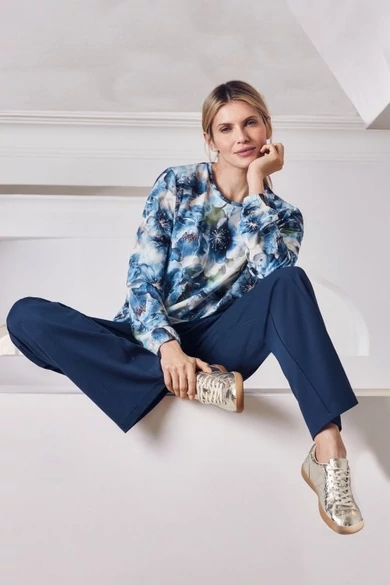 Hajo  hosszú női nadrág, bőszárú gumis derékkal