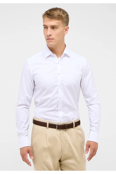 Eterna férfi SLIM FIT, hosszú ujjú Natté vasalásmentes ing Kent gallérral