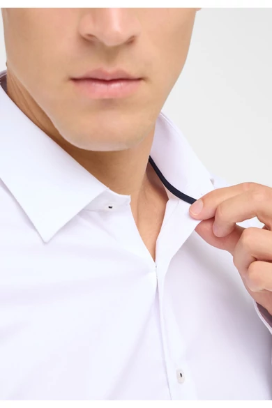 Eterna férfi SLIM FIT, hosszú ujjú Natté vasalásmentes ing Kent gallérral