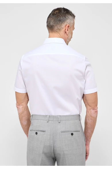 Eterna férfi SLIM FIT rövid ujjú, vasalásmentes poplin ing kent gallérral