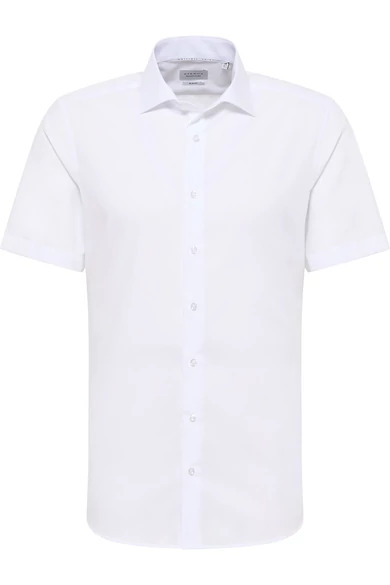 Eterna férfi SLIM FIT rövid ujjú, vasalásmentes poplin ing kent gallérral