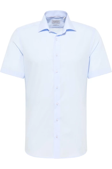 Eterna férfi SLIM FIT rövid ujjú, vasalásmentes poplin ing kent gallérral