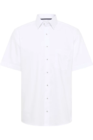 Eterna férfi MODERN FIT, rövid ujjú Natté vasalásmentes ing Kent gallérral