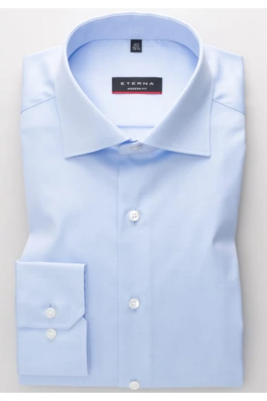 Eterna COVER SHIRT, férfi Modern fit, enyhén karcsúsított hosszú ujjú ing, klasszikus kent gallérral, vasalásmentes