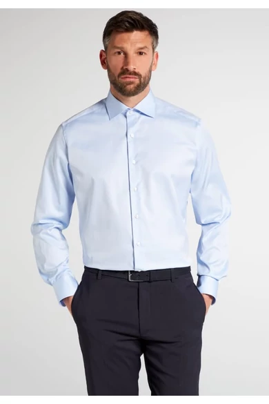 Eterna COVER SHIRT, férfi Modern fit, enyhén karcsúsított hosszú ujjú ing, klasszikus kent gallérral, vasalásmentes