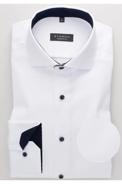 Eterna COVER SHIRT, férfi Comfort fit hosszú ujjú ing,cápa gallérral, vasalásmentes