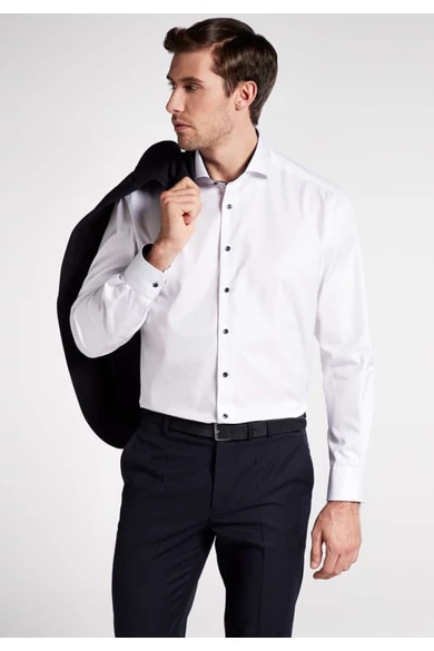 Eterna COVER SHIRT, férfi Comfort fit hosszú ujjú ing,cápa gallérral, vasalásmentes