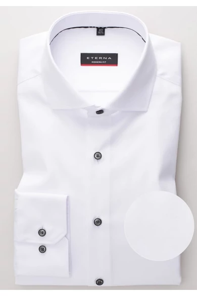 Eterna COVER SHIRT, férfi MODERN FIT hosszú ujjú ing,cápa gallérral, vasalásmentes