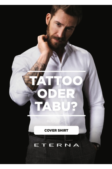 Eterna COVER SHIRT, férfi Modern fit, enyhén karcsúsított hosszú ujjú ing, klasszikus kent gallérral, vasalásmentes