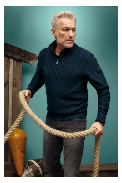 férfi pulóver arán mintával